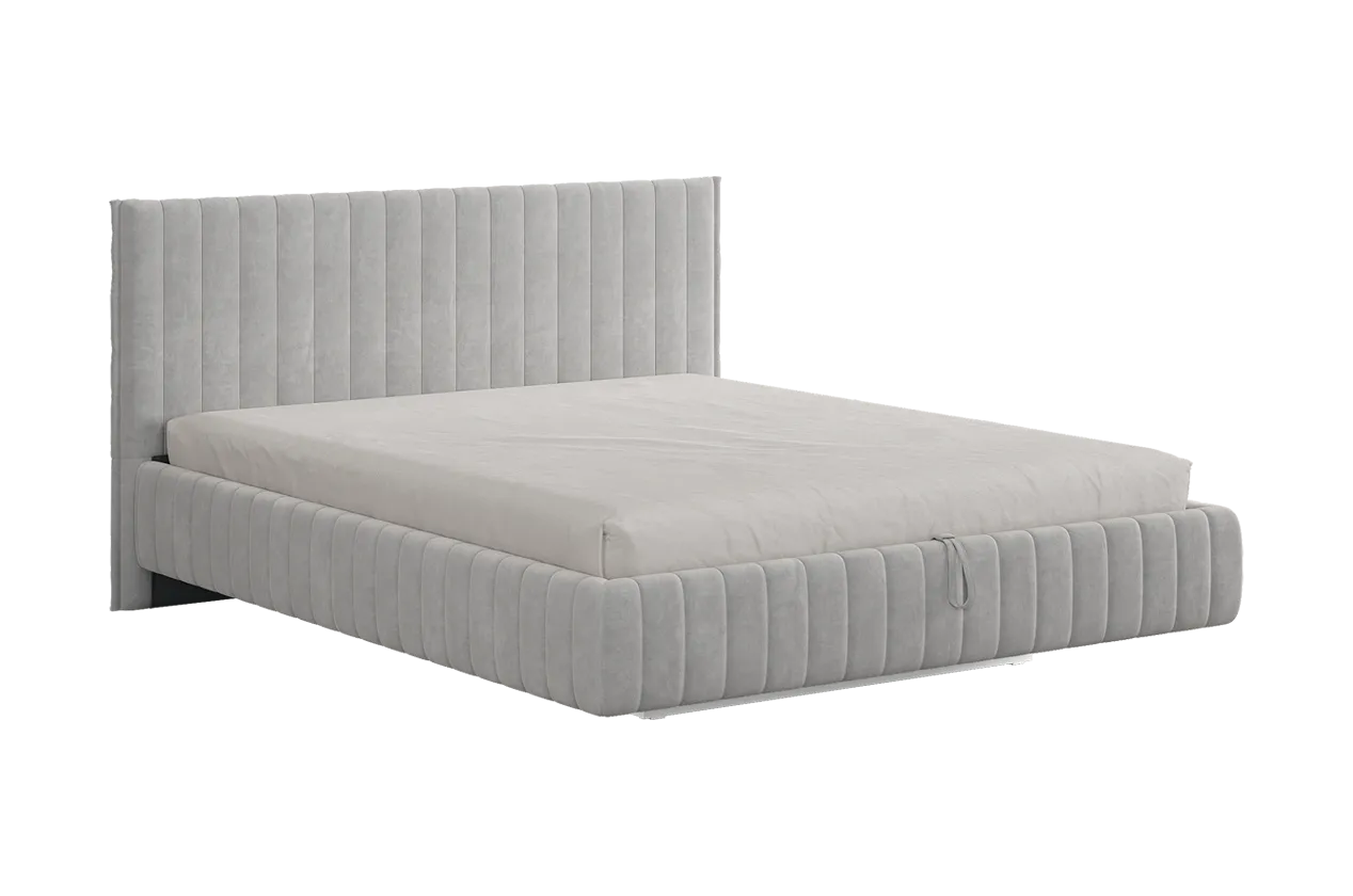 Кровать с подъемным механизмом Твикс 180х200 см галька (велюр) в Ханты-Мансийске - hanty-mansijsk.mebel-tymen.ru | фото