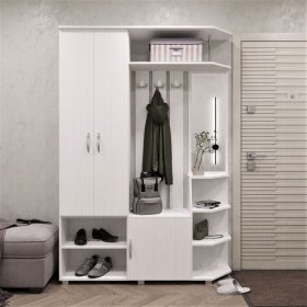 Прихожая Домино рамух белый в Ханты-Мансийске - hanty-mansijsk.mebel-tymen.ru | фото