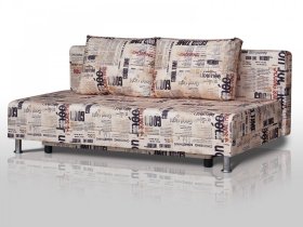 Диван Комфорт Лайт без подлокотников 2 подушки принт Газета в Ханты-Мансийске - hanty-mansijsk.mebel-tymen.ru | фото