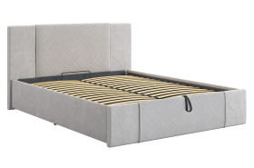 Кровать с подъемным механизмом Хлоя 160х200 см галька (велюр) в Ханты-Мансийске - hanty-mansijsk.mebel-tymen.ru | фото