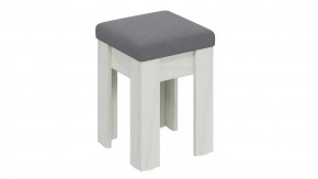 Банкетка «Ганновер» Дуб крафт белый, Микровелюр Linea Grande 83/Connect 83 (серый) в Ханты-Мансийске - hanty-mansijsk.mebel-tymen.ru | фото