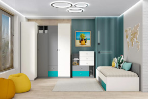 Детская Клео ОК-3, графит, миндаль, океан Диал в Ханты-Мансийске - hanty-mansijsk.mebel-tymen.ru | фото