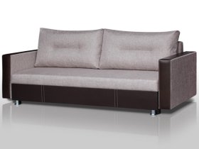 Диван Комфорт с прямыми подлокотниками кемел/кожзам в Ханты-Мансийске - hanty-mansijsk.mebel-tymen.ru | фото