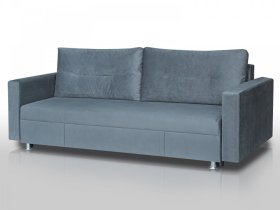 Диван Комфорт с прямыми подлокотниками серый в Ханты-Мансийске - hanty-mansijsk.mebel-tymen.ru | фото