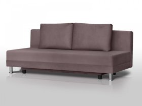 Диван Комфорт Лайт без подлокотников 2 подушки коричневый в Ханты-Мансийске - hanty-mansijsk.mebel-tymen.ru | фото