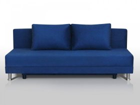 Диван Комфорт Лайт без подлокотников 2 подушки синий в Ханты-Мансийске - hanty-mansijsk.mebel-tymen.ru | фото