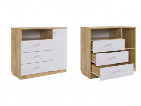 Комод Форсаж дуб крафт золотой/белый в Ханты-Мансийске - hanty-mansijsk.mebel-tymen.ru | фото