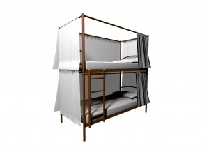 Конструкция для штор к Хостел Duo 3х стронняя в Ханты-Мансийске - hanty-mansijsk.mebel-tymen.ru | фото