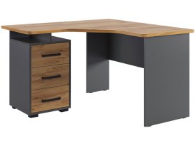Стол компьютерный 1200 угловой Лайт-2 графит/дуб крафт золотой в Ханты-Мансийске - hanty-mansijsk.mebel-tymen.ru | фото
