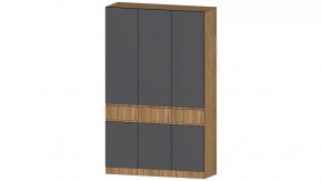 Ленора Шкаф 3х ств. Дуб вотан/Графит в Ханты-Мансийске - hanty-mansijsk.mebel-tymen.ru | фото