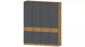 Ленора Шкаф 4х ств. Дуб вотан/Графит в Ханты-Мансийске - hanty-mansijsk.mebel-tymen.ru | фото