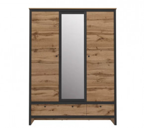 LOFT шкаф SZF3D2S (Дуб вотан/ Черный) в Ханты-Мансийске - hanty-mansijsk.mebel-tymen.ru | фото