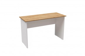 ЛЮЧИЯ Стол письменный (ш1200*г500*в750мм), ЛДСП Белый/ЛДСП Дуб крафт золотой в Ханты-Мансийске - hanty-mansijsk.mebel-tymen.ru | фото