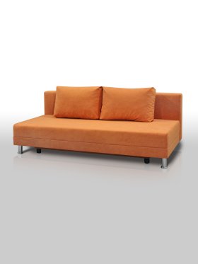 Диван Комфорт Лайт без подлокотников 2 подушки апельсин в Ханты-Мансийске - hanty-mansijsk.mebel-tymen.ru | фото