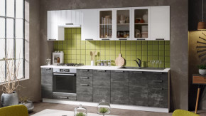 Модульная кухня «Детройт» Белый/Белый глянец/Угольный камень в Ханты-Мансийске - hanty-mansijsk.mebel-tymen.ru | фото