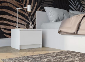 МОРИ ТПМ400.1 Тумба прикроватная (ш404*г350*в300мм), ЛДСП белый (МП/3) в Ханты-Мансийске - hanty-mansijsk.mebel-tymen.ru | фото