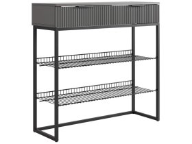 Обувница Классная 1 графит/графит матовый/черный муар в Ханты-Мансийске - hanty-mansijsk.mebel-tymen.ru | фото