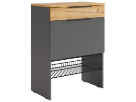 Обувница Баско графит/дуб крафт золотой в Ханты-Мансийске - hanty-mansijsk.mebel-tymen.ru | фото