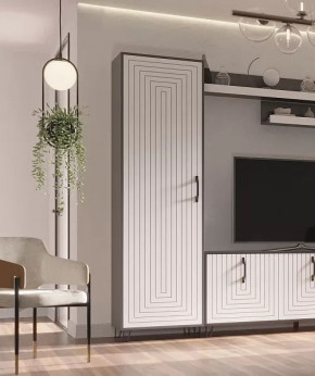 Пенал Квадро М-2 серый графит/софт вайт в Ханты-Мансийске - hanty-mansijsk.mebel-tymen.ru | фото