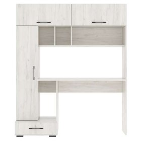 Стол компьютерный "ПКС- 1" (ш1500*г570*в1800мм), ЛДСП дуб крафт белый (Памир) в Ханты-Мансийске - hanty-mansijsk.mebel-tymen.ru | фото