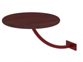 Полка прикроватная круглая Милсон коричневая-металл красный в Ханты-Мансийске - hanty-mansijsk.mebel-tymen.ru | фото