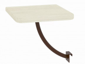 Полка прикроватная квадратная Милсон белая-металл коричневый в Ханты-Мансийске - hanty-mansijsk.mebel-tymen.ru | фото