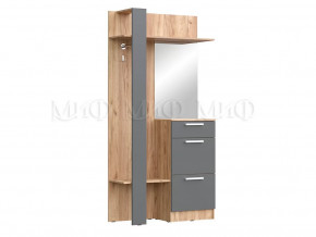 Прихожая-Вешалка комбинированная Мартина Графит, Дуб крафт в Ханты-Мансийске - hanty-mansijsk.mebel-tymen.ru | фото