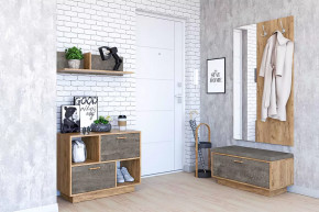 Прихожая Эго, набор №КТ-1, дуб крафт золотой/камень темный Диал в Ханты-Мансийске - hanty-mansijsk.mebel-tymen.ru | фото