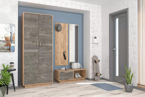 Прихожая Эго, набор №КТ-2, дуб крафт золотой/камень темный Диал в Ханты-Мансийске - hanty-mansijsk.mebel-tymen.ru | фото