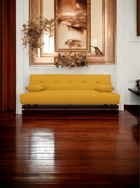 Прямой диван манго 1 Савана Елоу/Планки орех в Ханты-Мансийске - hanty-mansijsk.mebel-tymen.ru | фото