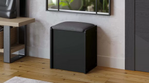 Пуф Бостон Антрацит/Велюр серый в Ханты-Мансийске - hanty-mansijsk.mebel-tymen.ru | фото