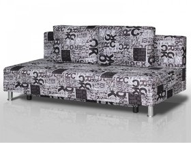 Диван Комфорт Лайт без подлокотников 2 подушки принт Рок в Ханты-Мансийске - hanty-mansijsk.mebel-tymen.ru | фото