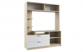 СОФИ СЦС1400.2 Гостиная №2 (ш1400*г450*в1705мм), ЛДСП дуб сонома/белый NEW в Ханты-Мансийске - hanty-mansijsk.mebel-tymen.ru | фото