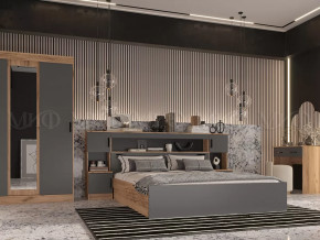 Спальный гарнитур Басямиф, графит/дуб крафт в Ханты-Мансийске - hanty-mansijsk.mebel-tymen.ru | фото