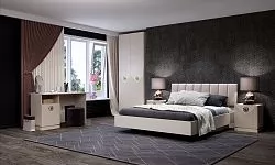 Спальня №2 "Капри" Сатин в Ханты-Мансийске - hanty-mansijsk.mebel-tymen.ru | фото