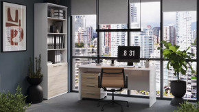 Стандартный набор офисной мебели «Успех-2» Дуб Сонома, Белый в Ханты-Мансийске - hanty-mansijsk.mebel-tymen.ru | фото