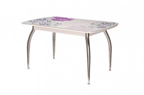 Стол "Бостон", виолет/белый/хром триумф в Ханты-Мансийске - hanty-mansijsk.mebel-tymen.ru | фото